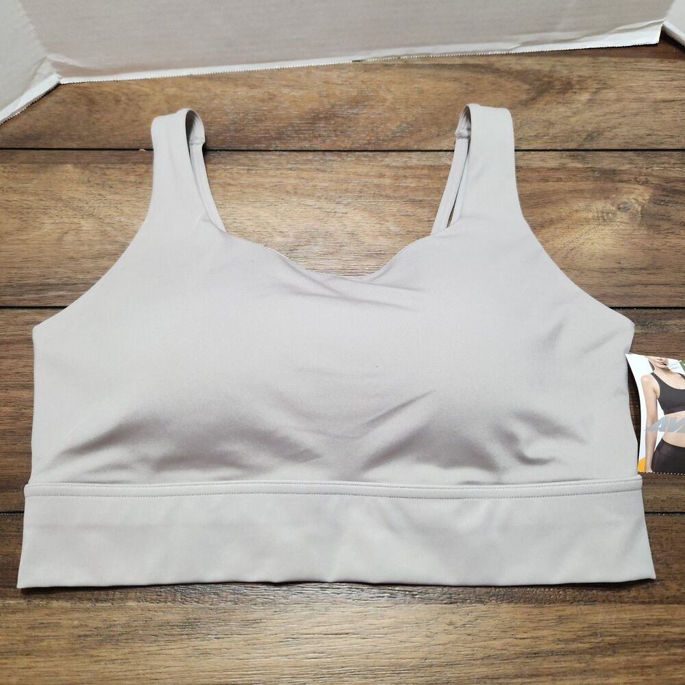 Avia Two Strap Molded Cup Sports Bra Beige XL(16-18) NWT